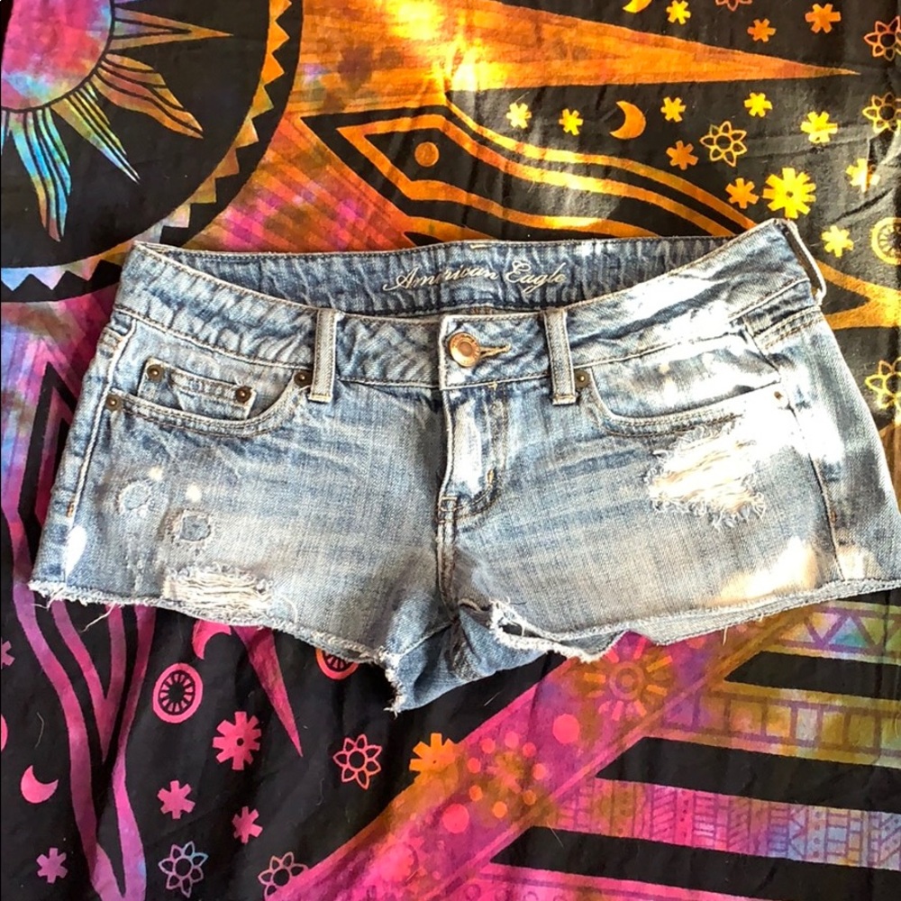 American Eagle Distressed Shorty Shorts